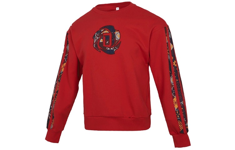 adidas Crew Year of the Tiger Red Graphic Basketball Pullover Sweater HD7933