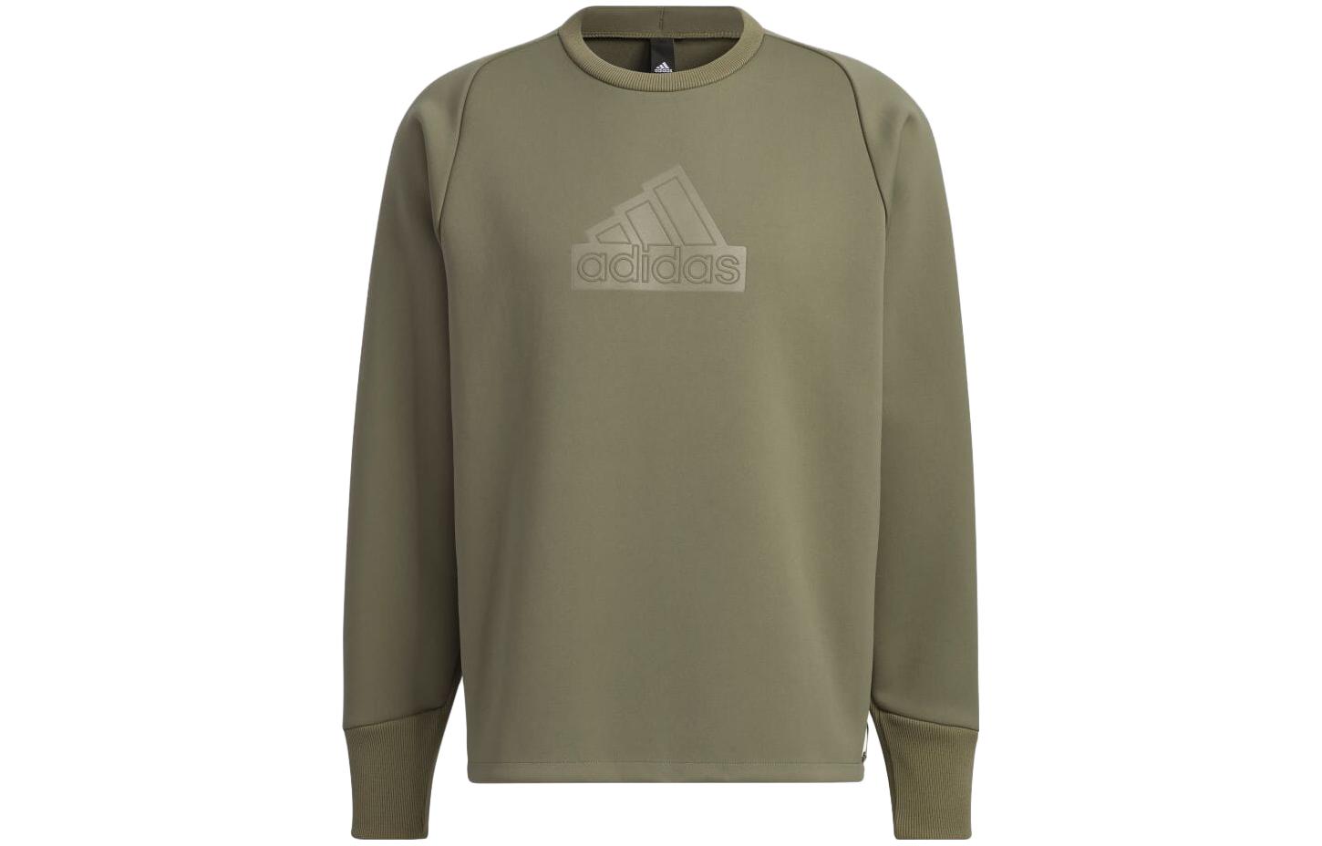 adidas Crewneck Long Sleeve Sweatshirt with Solid Color Letter Print IQ1375