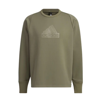 adidas Crewneck Long Sleeve Sweatshirt with Solid Color Letter Print IQ1375