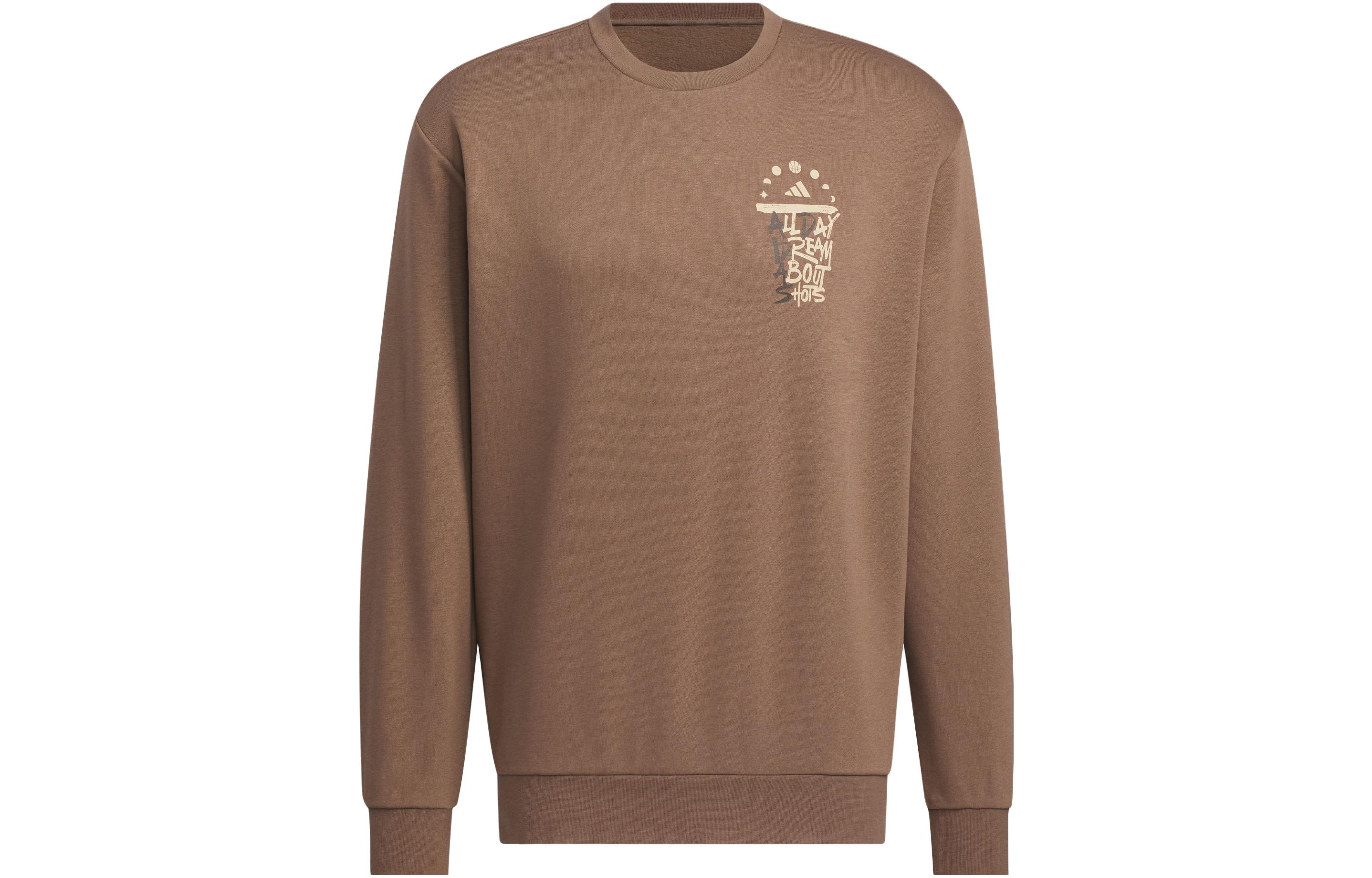 adidas Crewneck Pullover Sweatshirt Earth Brown Rocky Layers IX4911