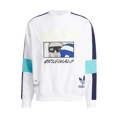 adidas Crewneck Pullover Sweatshirt Letter Graphic White IT6356