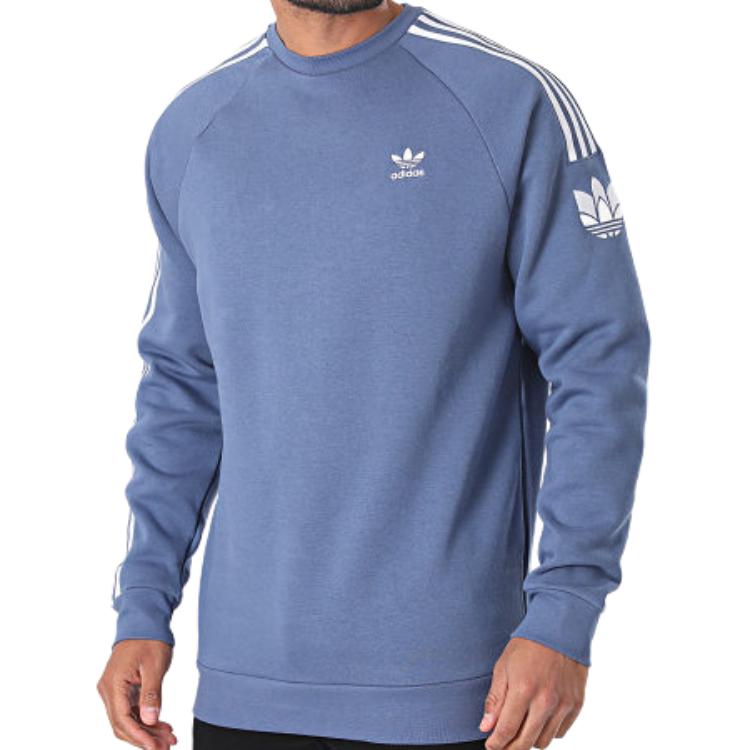 Shop adidas Crewneck Pullover Sweatshirt Biru Navy GN3556