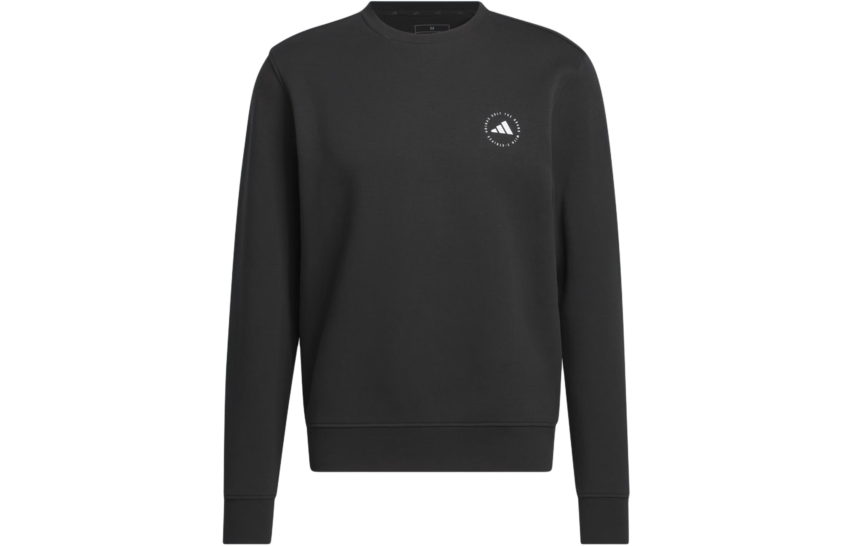 adidas Crewneck Sweatshirt Black Long Sleeve with Logo Design IU4523
