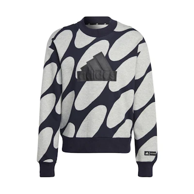 adidas Crewneck Sweatshirt Gray with Logo Print and Contrasting Colors HR8194