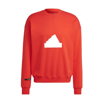 adidas Crewneck Sweatshirt Red with Contrast Graphic Print HN1944