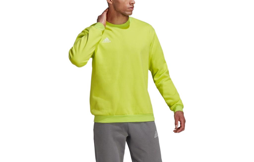 adidas Crewneck Yellow Sweatshirt with Logo Print Design HC5049