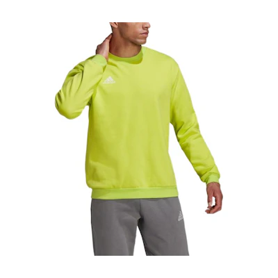 adidas Crewneck Yellow Sweatshirt with Logo Print Design HC5049