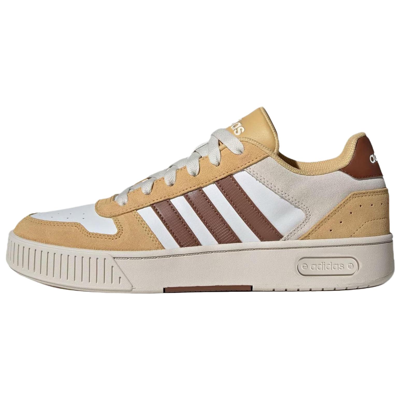 adidas D-PAD Classic White Brown Yellow Low-Top Basketball Sneakers . JP8235 shoes