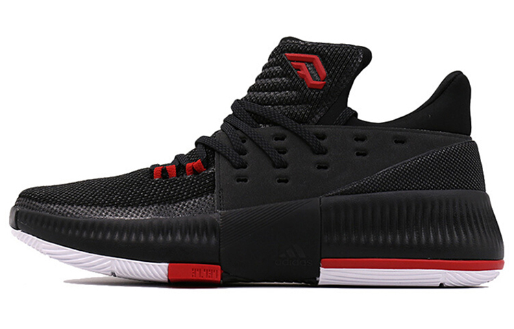 adidas D Lillard 3 'Black Scarlet' CG4186