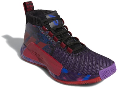 阿迪达斯 Dame 5 利拉德 篮球鞋 '黑色 酒红色 猩红色' EF8663 Lookbook 阿迪达斯 Dame 5 利拉德 篮球鞋 '黑色 酒红色 猩红色' EF8663