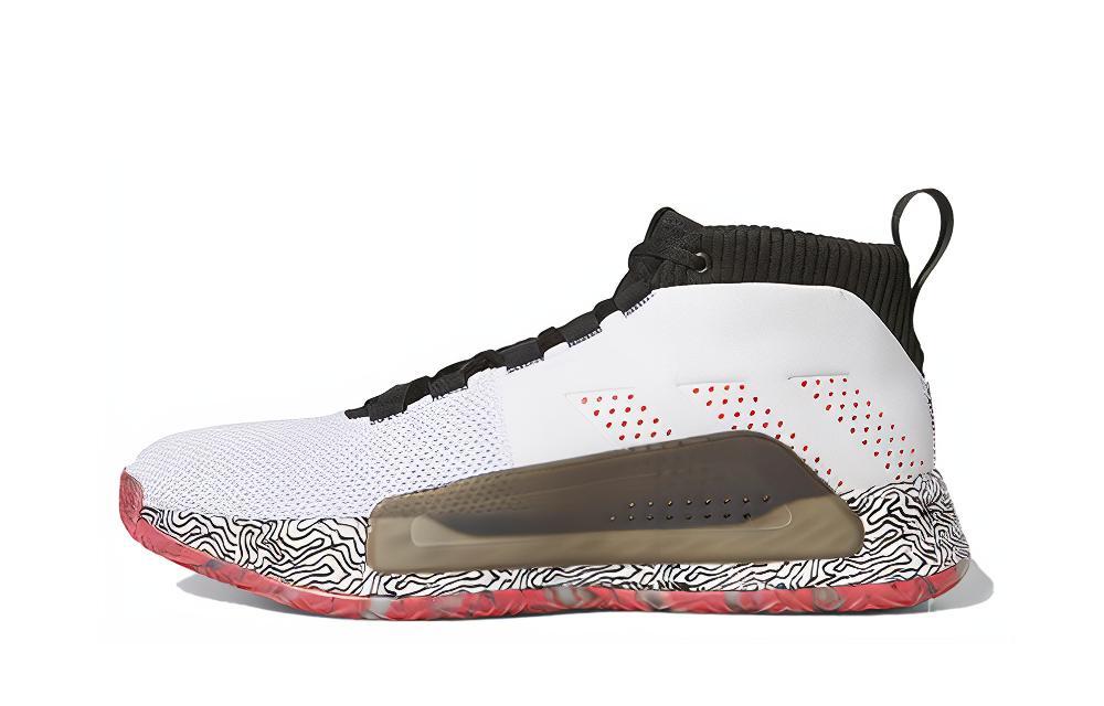 adidas D lillard 5 'White Black Red' EE4053