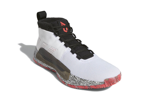 Order adidas D Lillard 5 'Putih Hitam Merah' EE4053