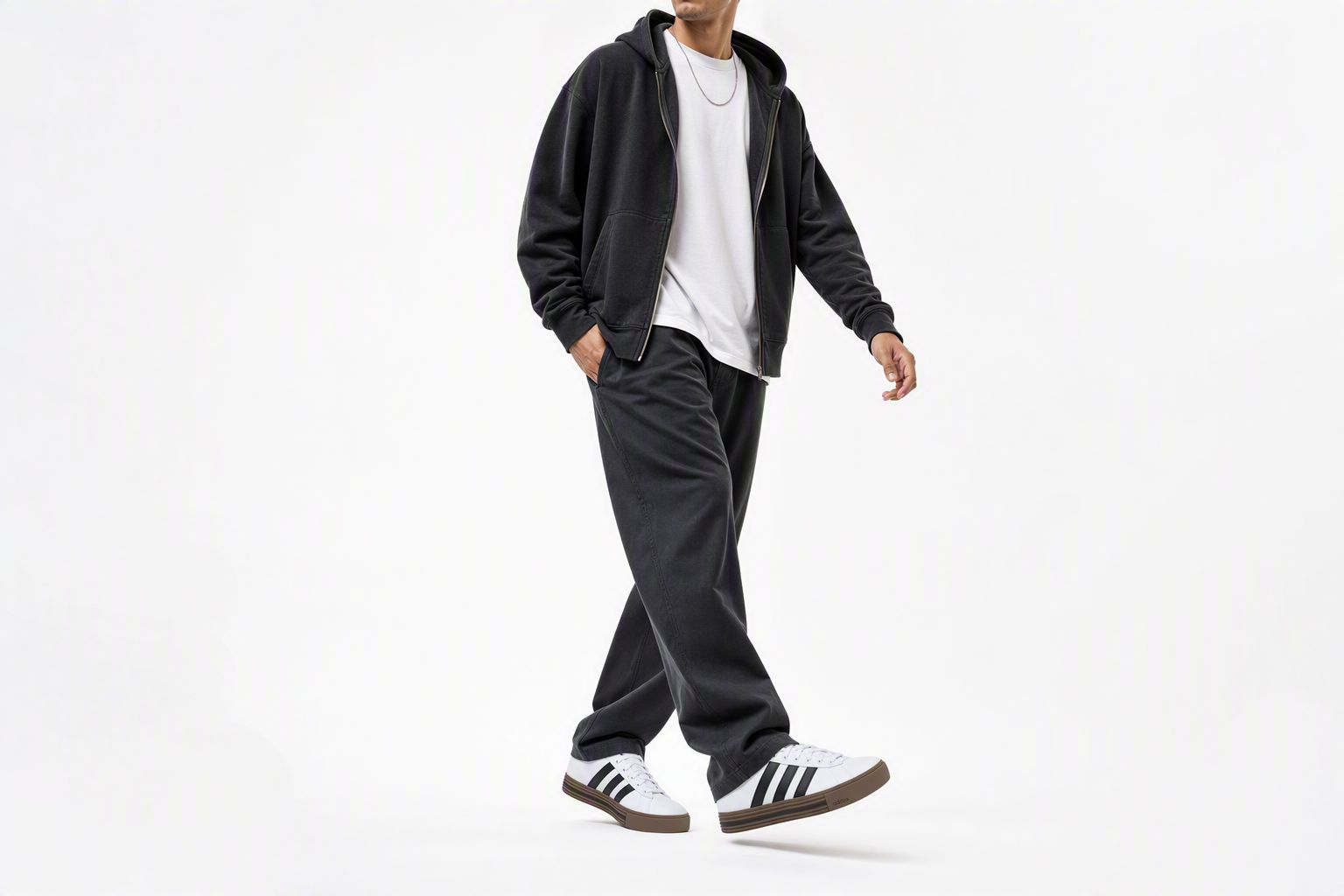 Order adidas Daily 4.0 'White Black Gum' JR0077