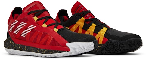 adidas D lillard 6 GCA 防滑耐磨 低筒 籃球鞋 男款 紅黑黃 Cheap adidas D lillard 6 GCA 防滑耐磨 低筒 籃球鞋 男款 紅黑黃