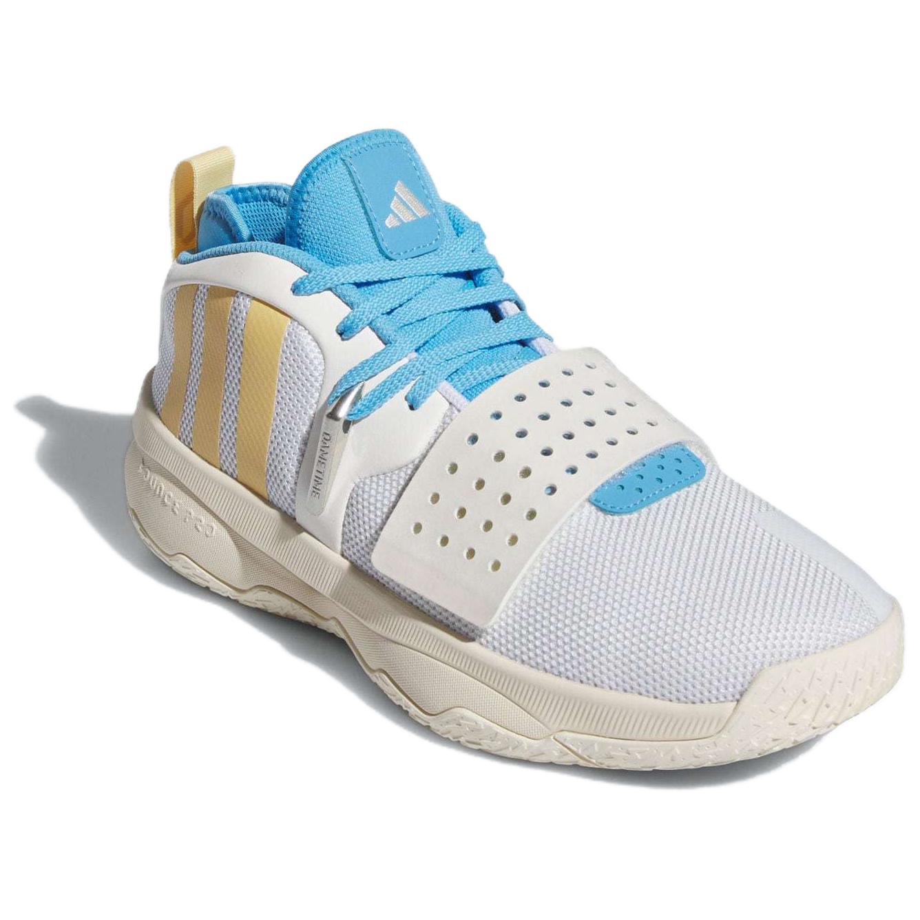 Shop adidas Dame 8 Extply 舒適簡約 防滑回彈 低筒 籃球鞋 男女同款 白米藍
