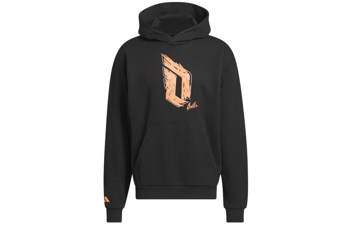 adidas Dame Graphic Hoodie Black Long Sleeve Pullover IU2800