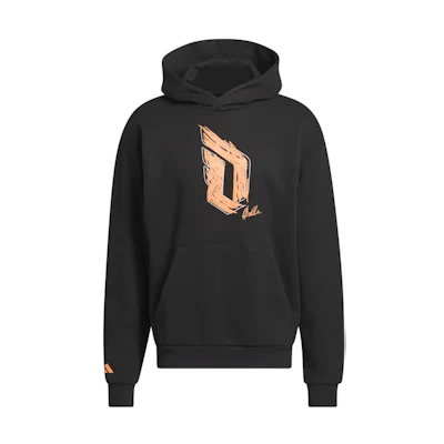 adidas Dame Graphic Hoodie Black Long Sleeve Pullover IU2800