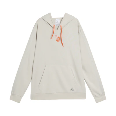 adidas Dame Vis Hoodie Embroidered Basketball Ivory White Sweatshirt GT0215