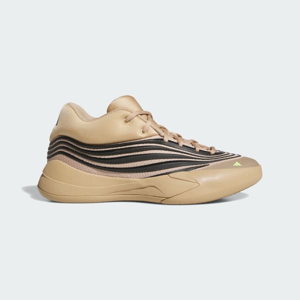 adidas Dame X Basketball Shoes Warm Sandstone/Core Black/Lucid Lemon KJ4399