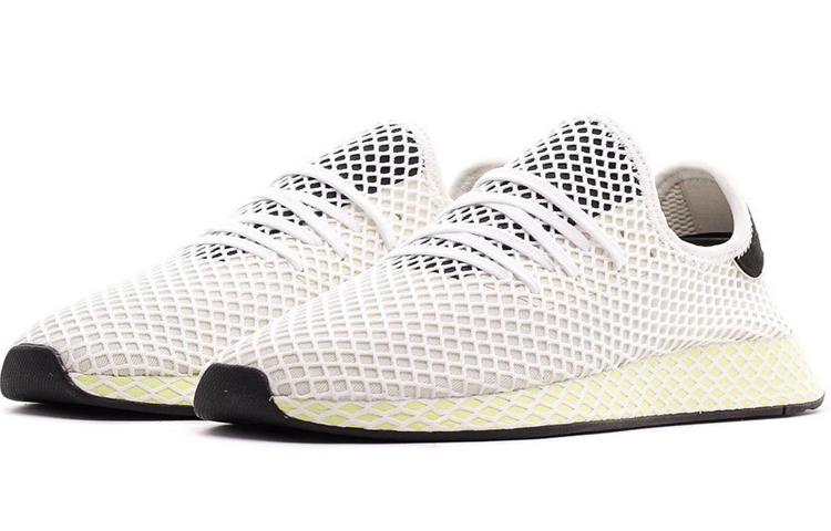 Order adidas Originals Deerupt Chalk White 防滑耐磨 低幫 跑步鞋 男女同款 白黃