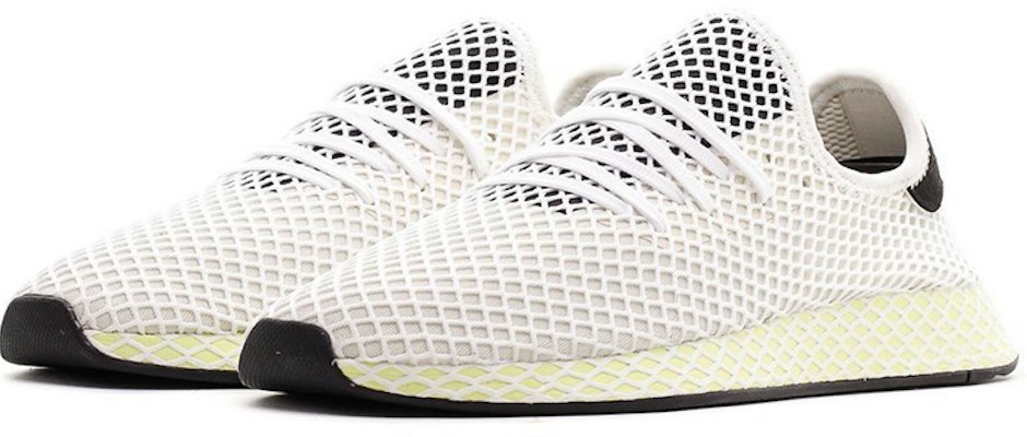 adidas Originals Deerupt Chalk White 防滑耐磨 低幫 跑步鞋 男女同款 白黃 Order adidas Originals Deerupt Chalk White 防滑耐磨 低幫 跑步鞋 男女同款 白黃