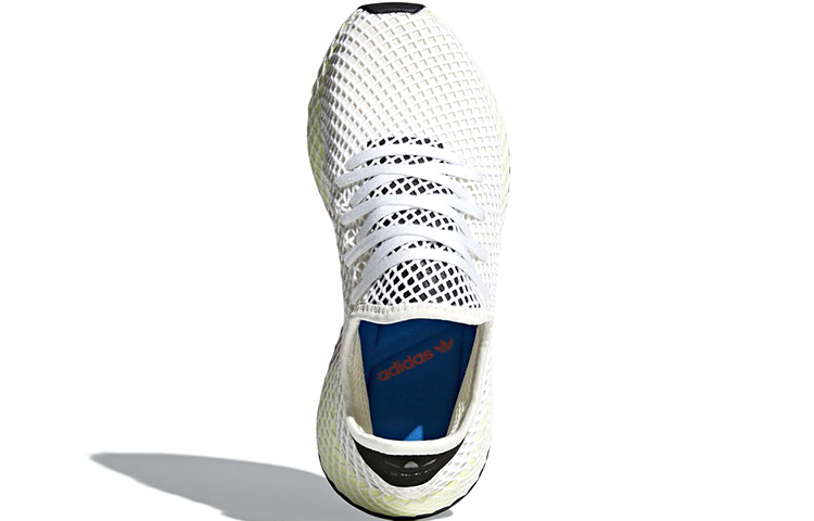 Lookbook adidas Originals Deerupt Chalk White 防滑耐磨 低幫 跑步鞋 男女同款 白黃