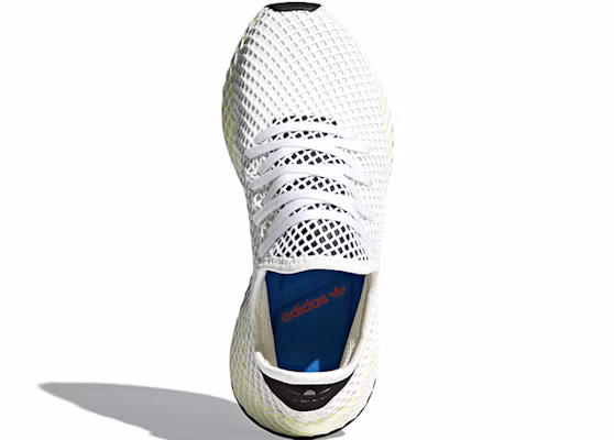 adidas Originals Deerupt Chalk White 防滑耐磨 低幫 跑步鞋 男女同款 白黃 Lookbook adidas Originals Deerupt Chalk White 防滑耐磨 低幫 跑步鞋 男女同款 白黃