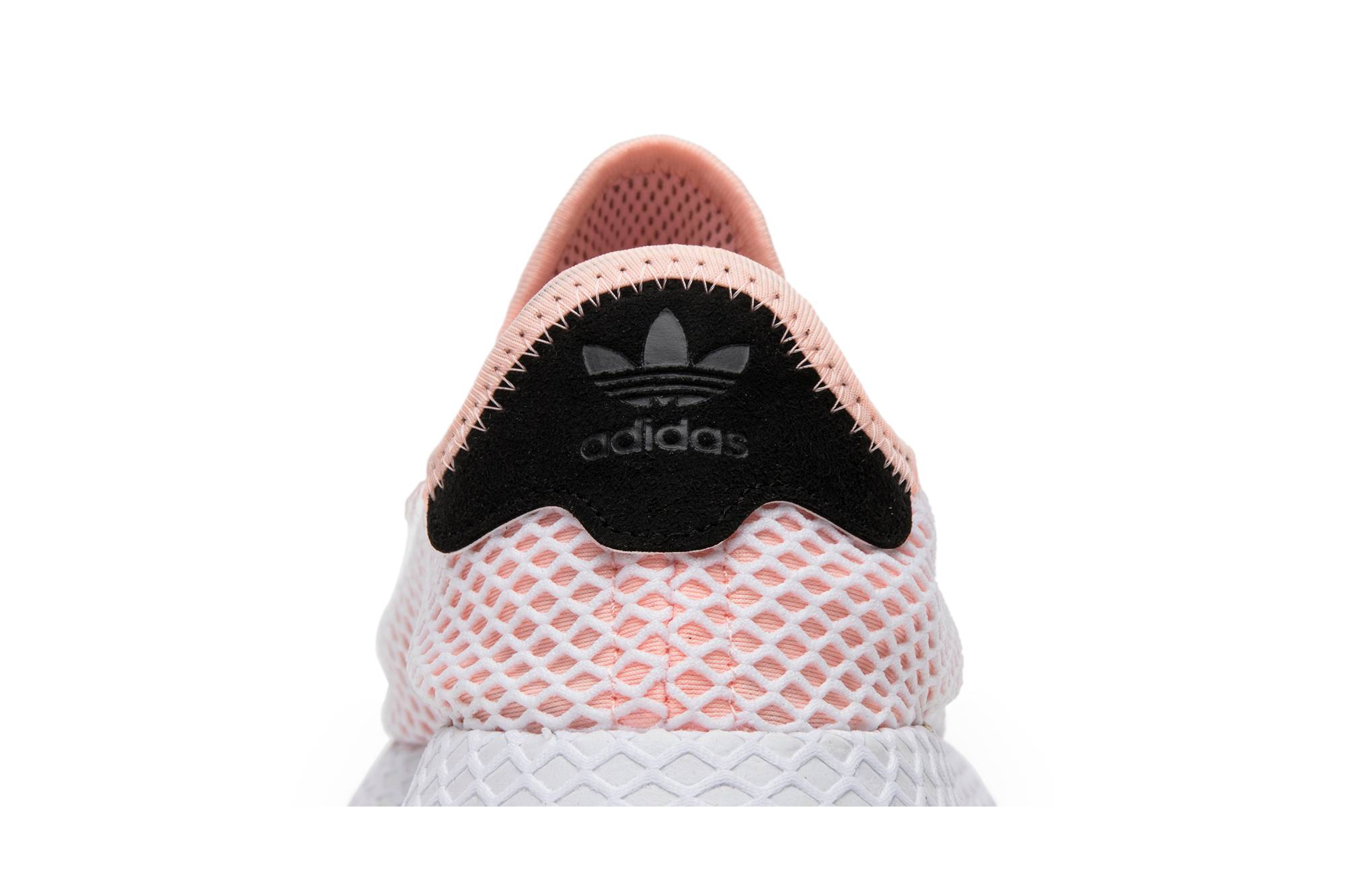 Sizing adidas originals Deerupt Runner 低筒運動鞋 男女同款 粉白黑