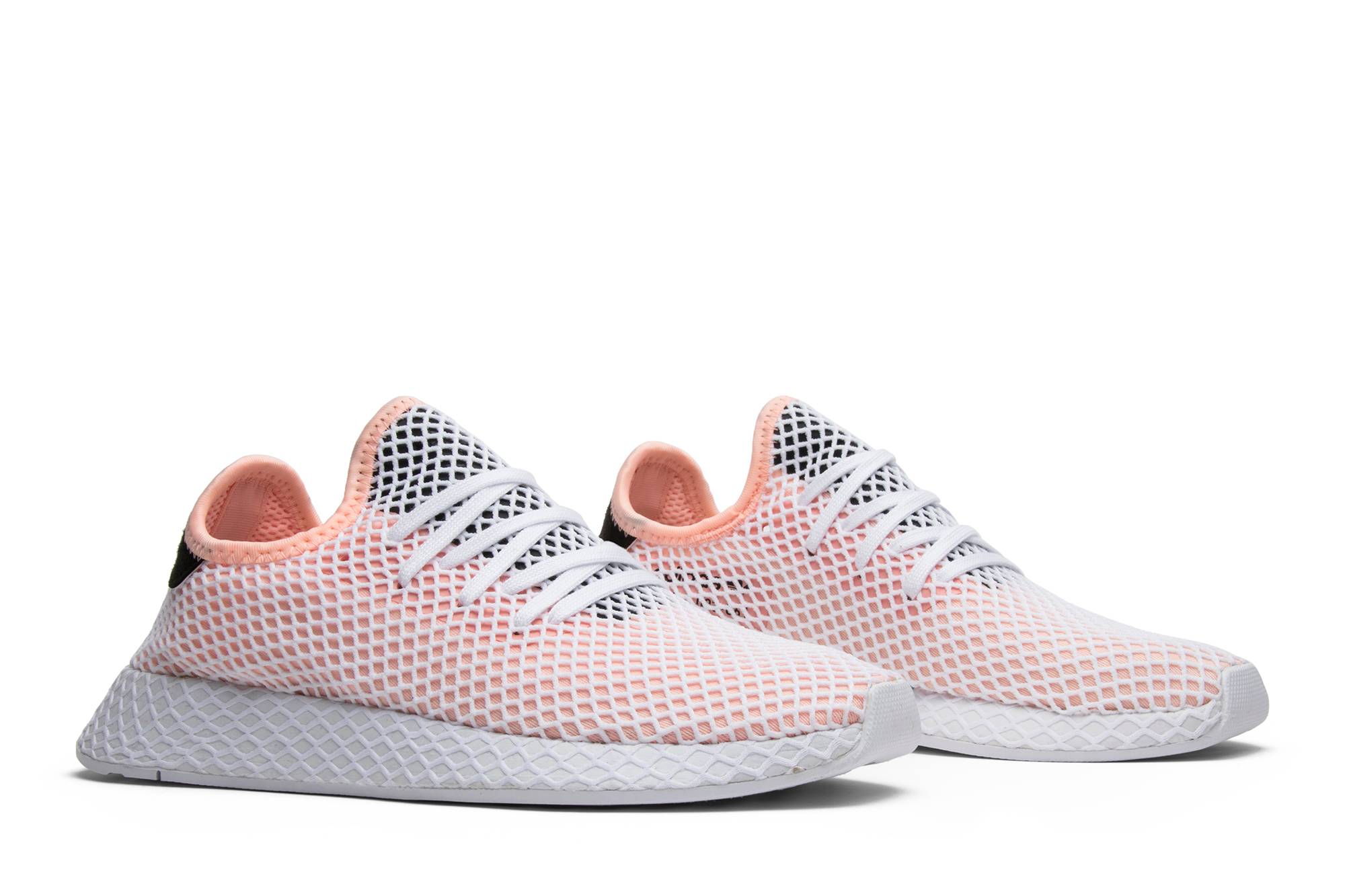 Cheap adidas originals Deerupt Runner 低筒運動鞋 男女同款 粉白黑