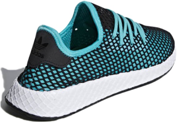 adidas Originals Deerupt Runner 低筒 跑步鞋 男款 黑藍 Shop adidas Originals Deerupt Runner 低筒 跑步鞋 男款 黑藍