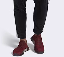Sizing adidas originals Deerupt Runner 拼色休閒運動鞋 紅黑