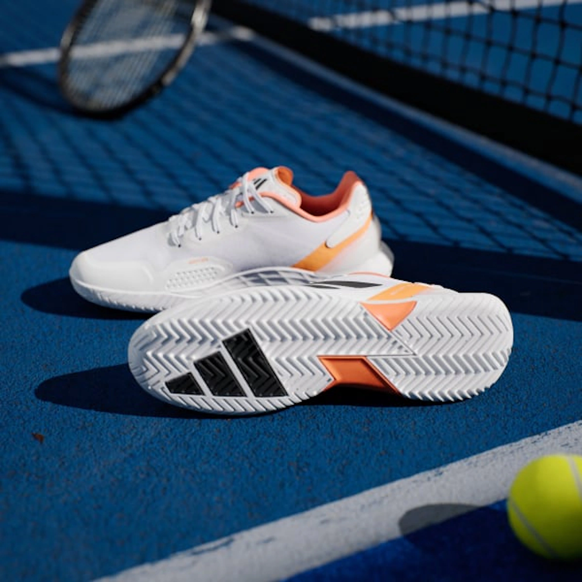 Adidas Defiant Speed 2 Tennis Shoes Cloud White/Core Black/Lucid Orange