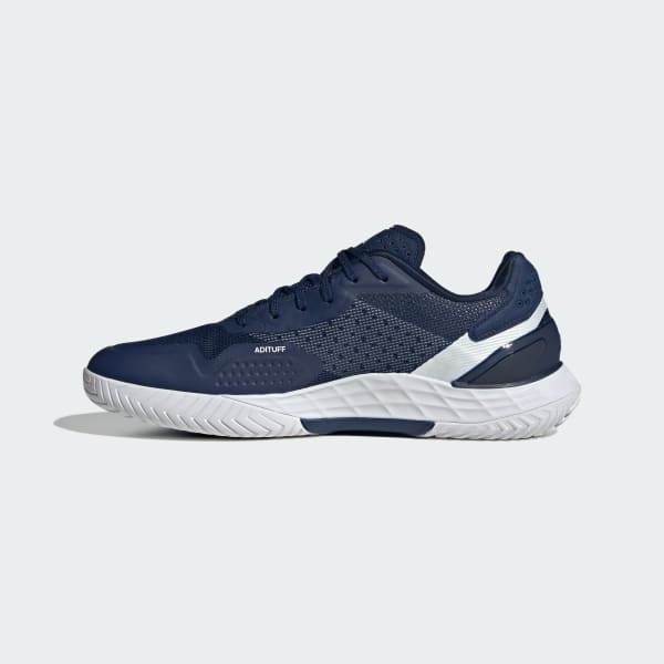 Sizing adidas Defiant Speed 2 Tennis Schuhe Dunkelblau/Zero Metallic/Cloud Weiß KI8419