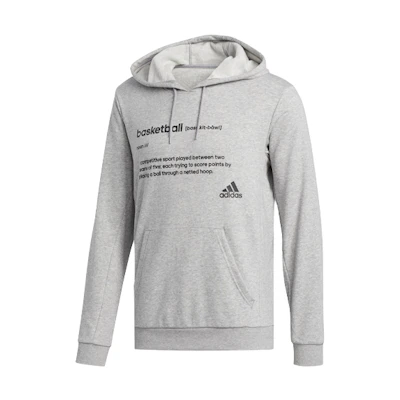 adidas Definition Hoodie Casual Pullover Sweatshirt - Gray FR9335