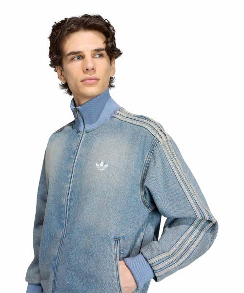 Shop adidas Denim Firebird Track Top - Blue Denim KS4970