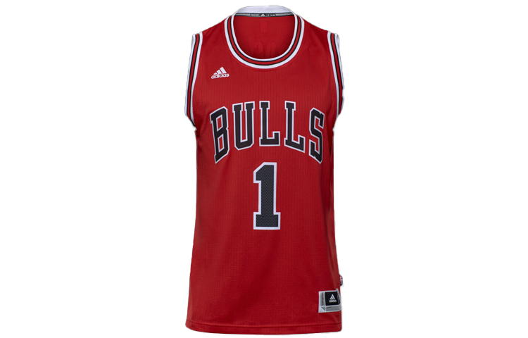 adidas Derrick Rose #1 Chicago Bulls Basketball Jersey Red Fan Edition M86192