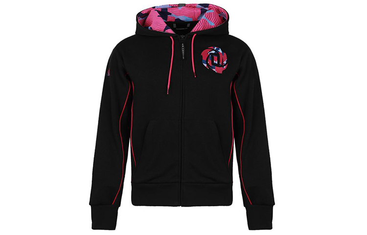 adidas Derrick Rose Basketball Graphic Hoodie Jacket Men’s Black FM0024