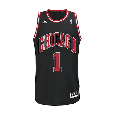 adidas Derrick Rose Bulls #1 Embroidered Swingman Jersey Unisex Black Basketball Vest L71688