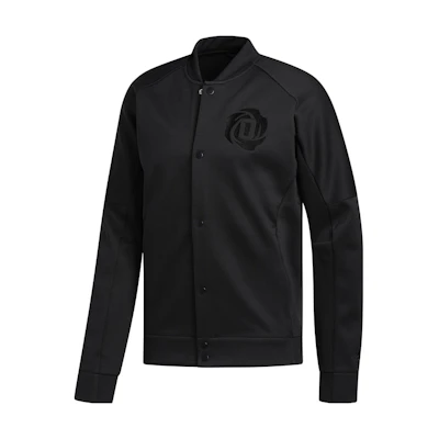 adidas Derrick Rose Logo Printed V-Neck Jacket Black CW6898