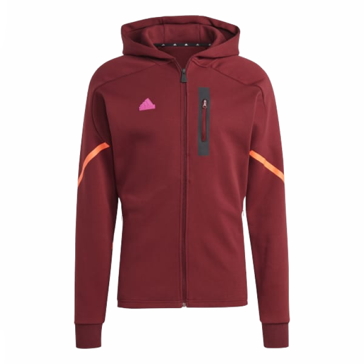 adidas Designed for Gameday Full-Zip Hoodie Shadow Red Unisex Jacket IC8048