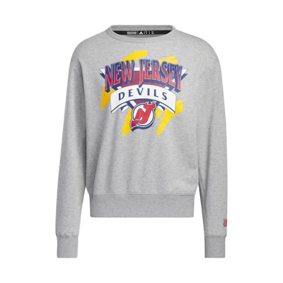 adidas Devils Vintage Crew Grey Sweatshirt Loose Fit Letter Print Long Sleeve HN6393