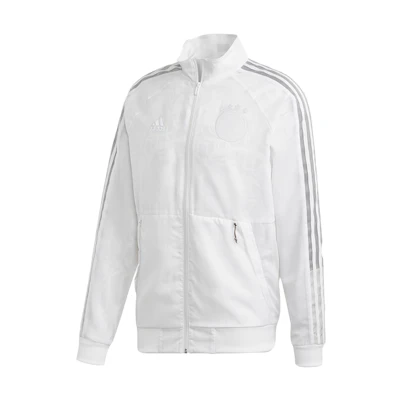 adidas DFB Uni Jacket Reflective Logo Soccer Training Jacket White Mens FT2973