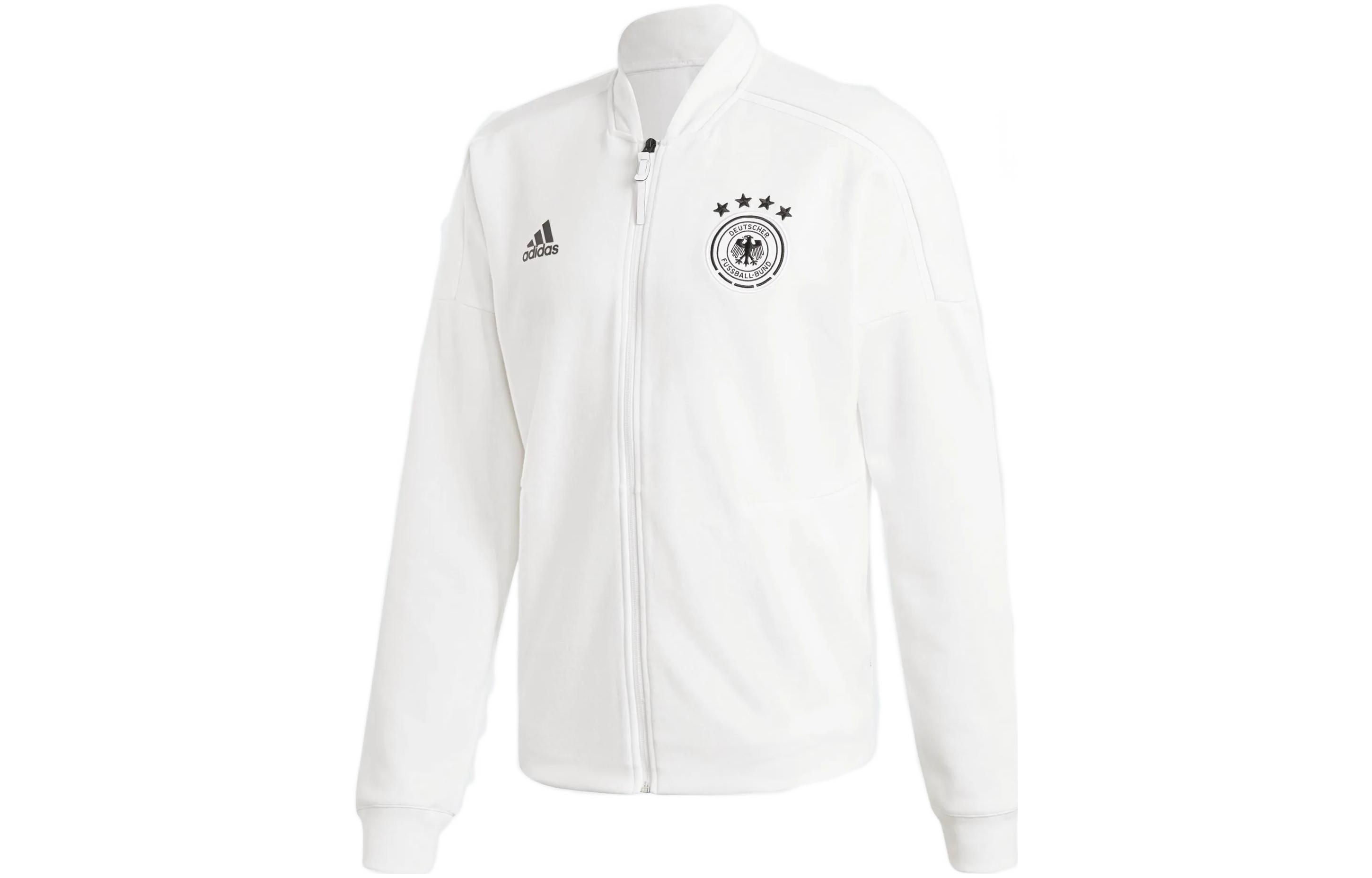 adidas DFB ZNE Jacket White - Germany National Team World Cup Logo Print CF2452