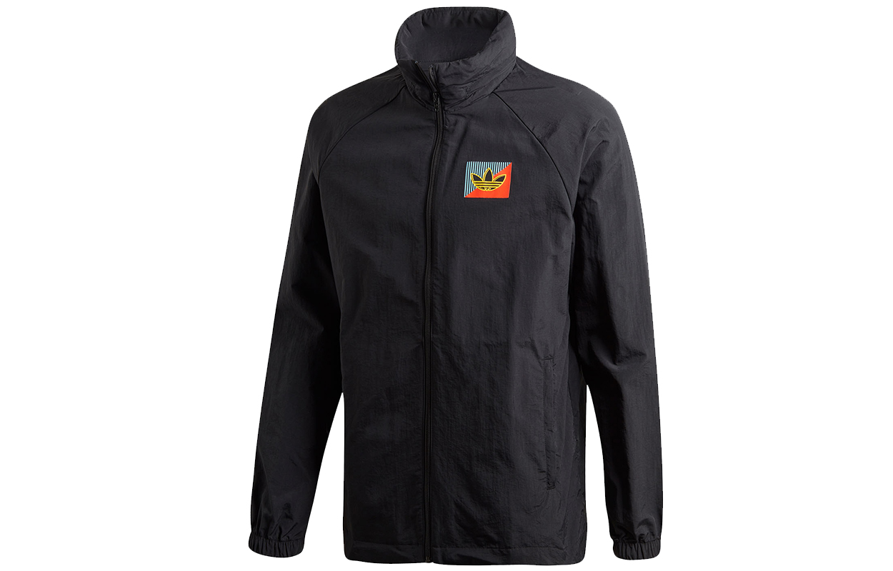 adidas Diagonal WB Logo Packable Hooded Jacket Black FM3369