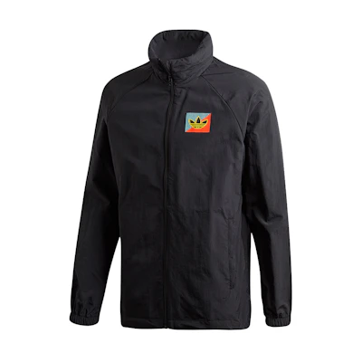 adidas Diagonal WB Logo Packable Hooded Jacket Black FM3369
