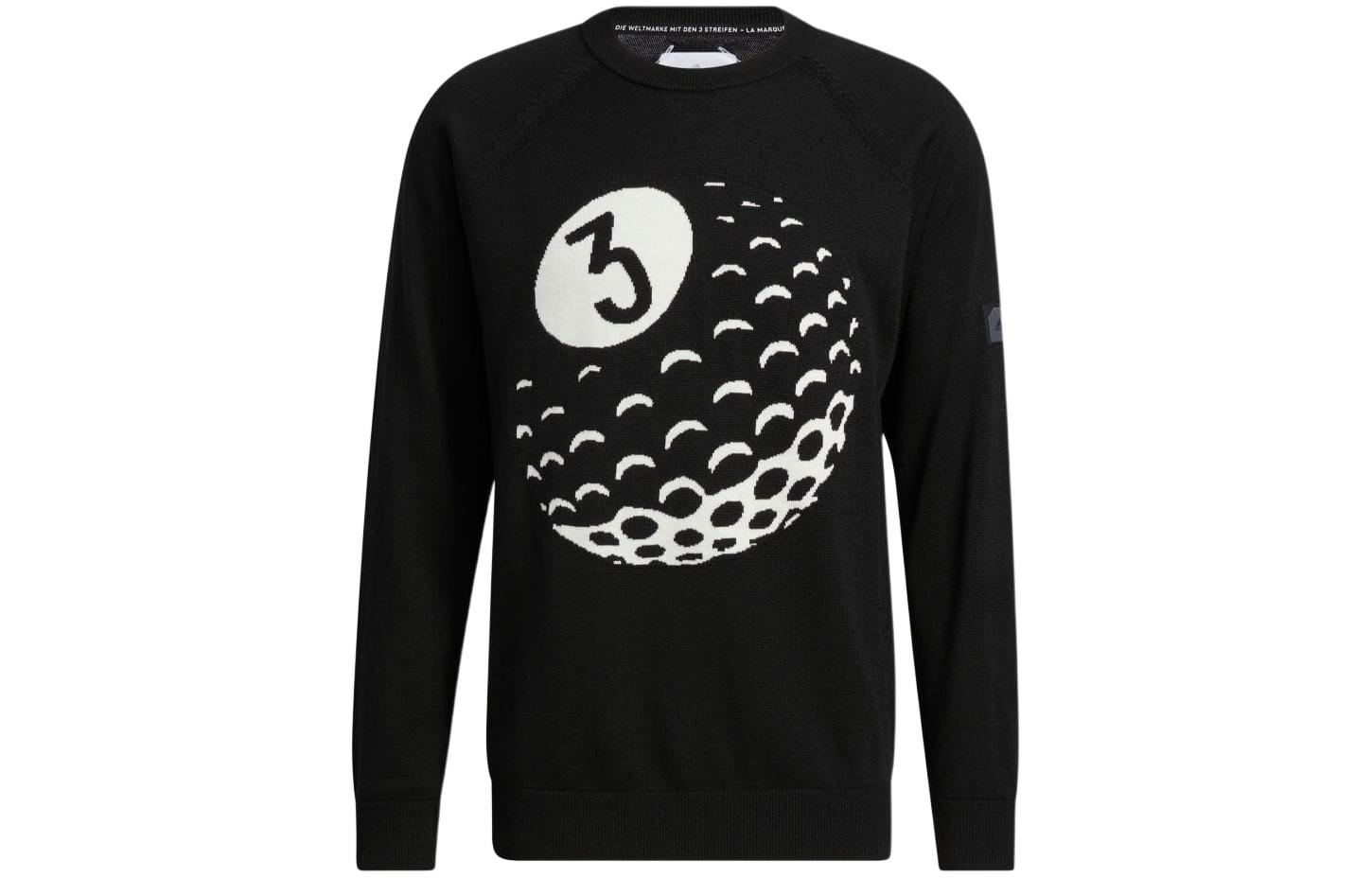 adidas Digital Striped Printed Crewneck Sweatshirt - Black HF9121