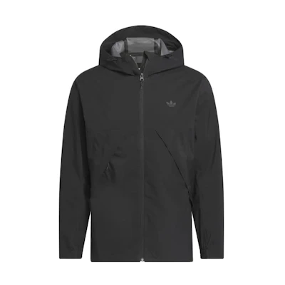 adidas Dill Eyes Tech Shell Jacket Black Unisex Logo Print Hooded Outerwear IM4663