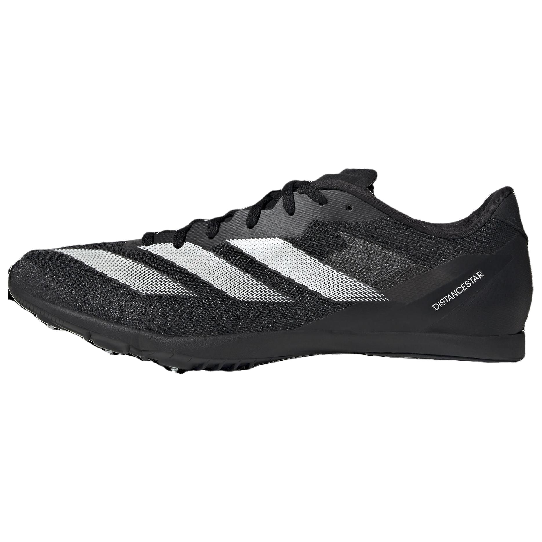 adidas Distancestar Lightweight Non-Slip Running Shoes Black White IG9906