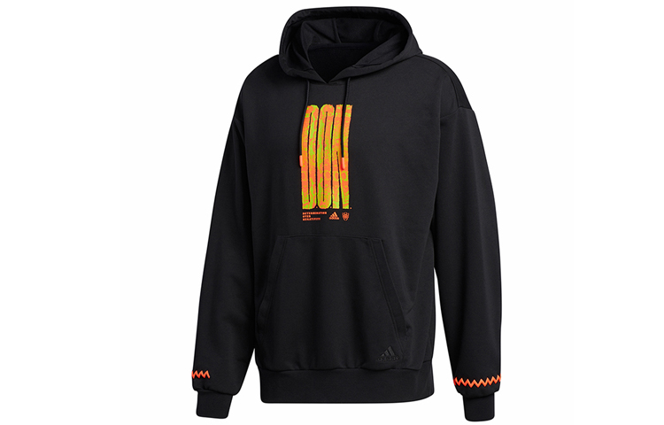 adidas DM PO Basketball Retro-Style Pullover Hoodie Black - Sportswear GP6365