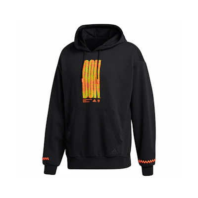 adidas DM PO Basketball Retro-Style Pullover Hoodie Black - Sportswear GP6365
